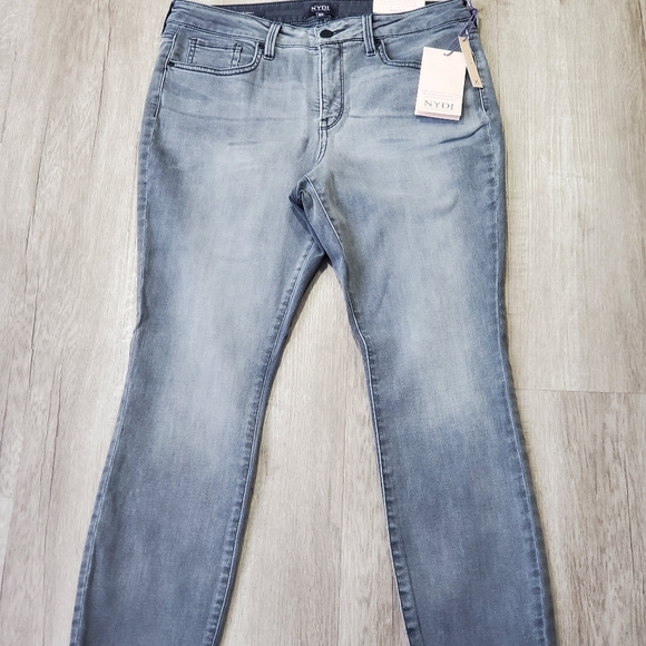 NYDJ Ami Skinny Fit Mid Rise Jeans grey pant Size 10 Petite - Picture 2 of 15
